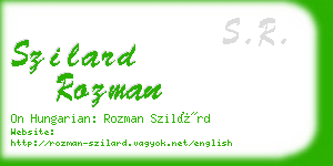 szilard rozman business card